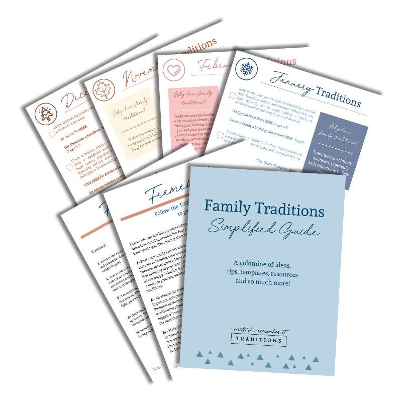 Family Traditions Simplified Guide- Digital PDF