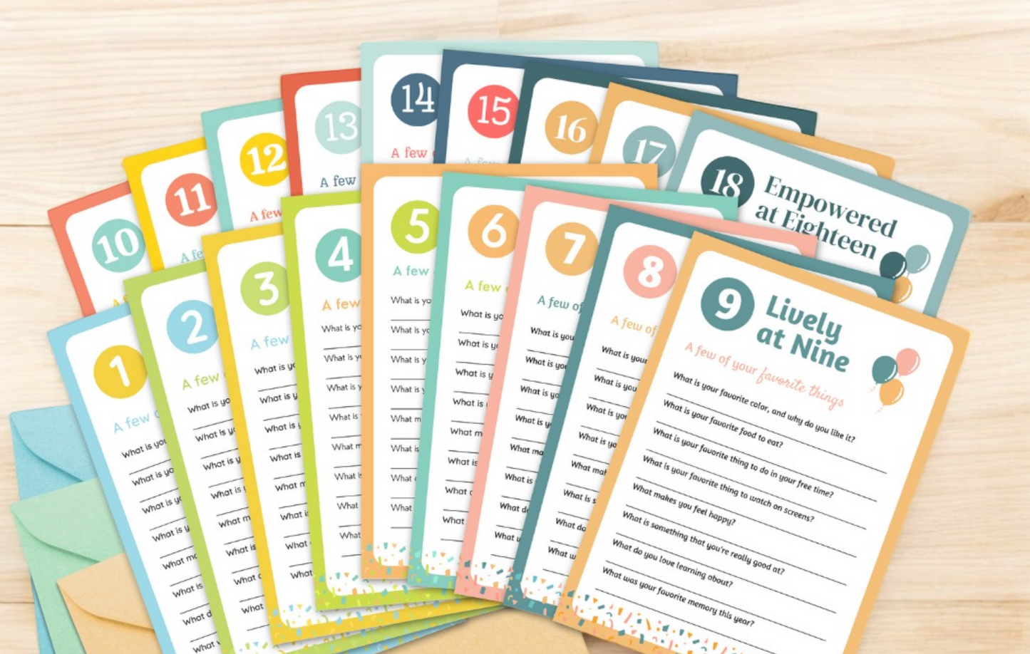 Birthday Interview Cards