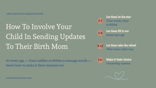 How to Involve Your Child in Sending Updates to Their Birth Mom (At Every Age)