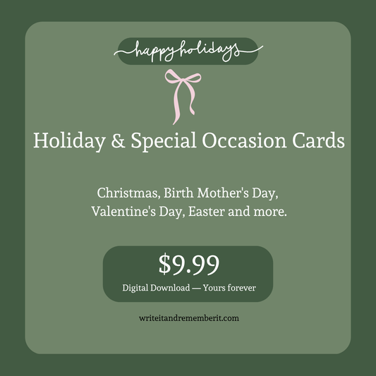 Holiday & Special Occasion Cards — Digital Download