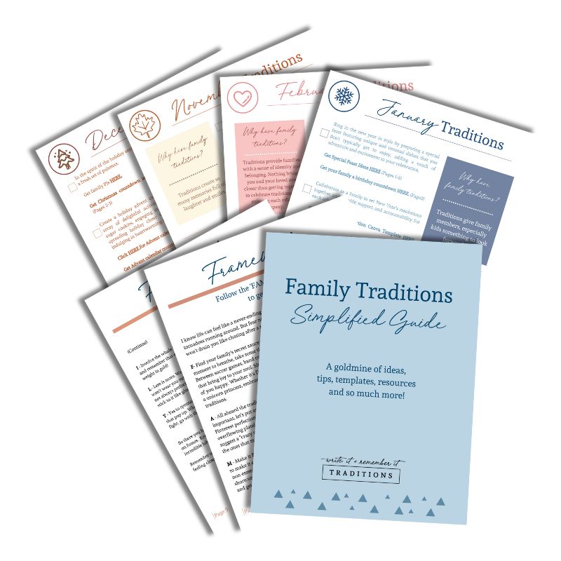 Family Traditions Simplified Guide- Digital PDF