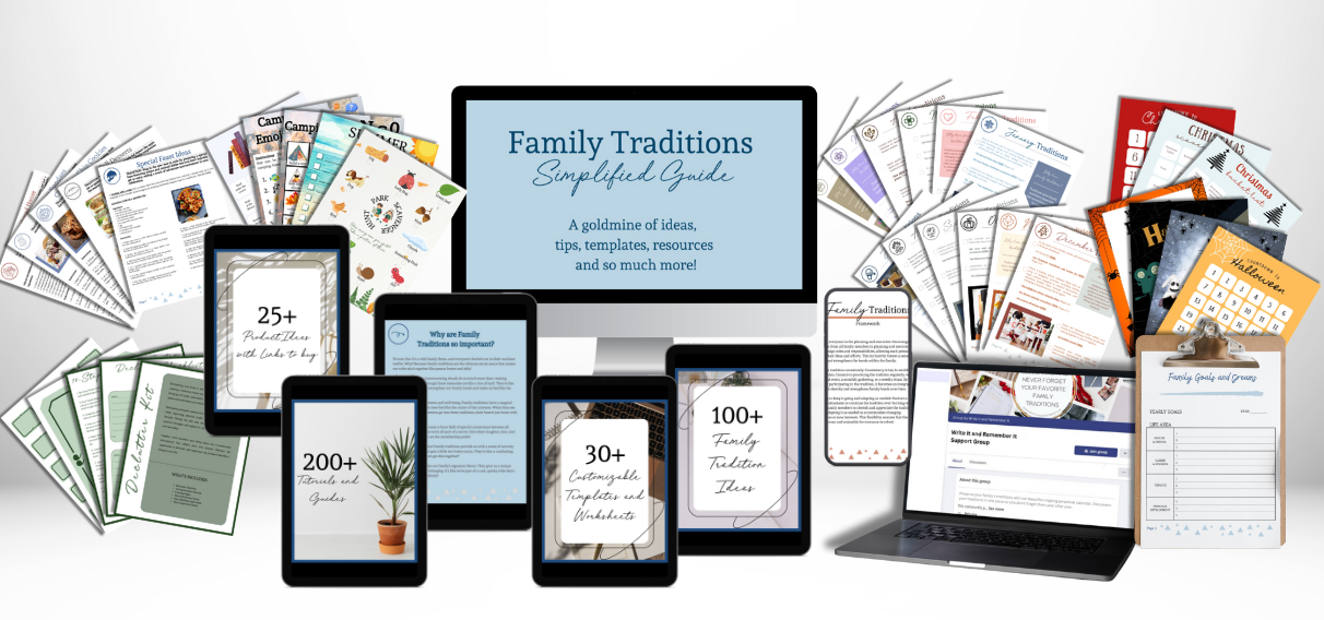 Family Traditions Simplified Guide- Digital PDF – Write It & Remember It