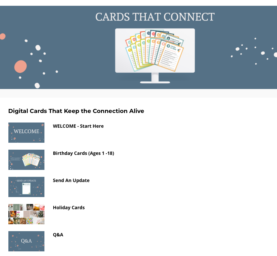 Digital Cards That Connect (Up to 10 Families)